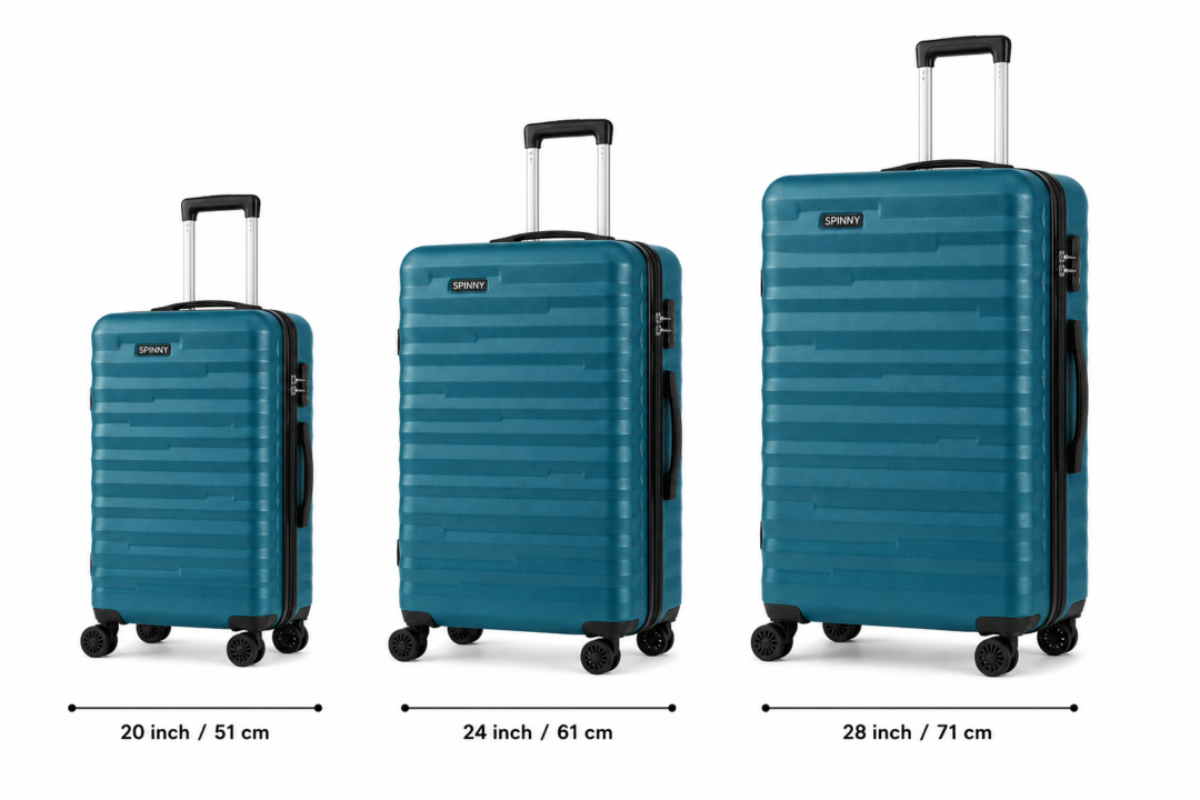 Teal Blue PC Trolley Suitcase Front View - Roamer India