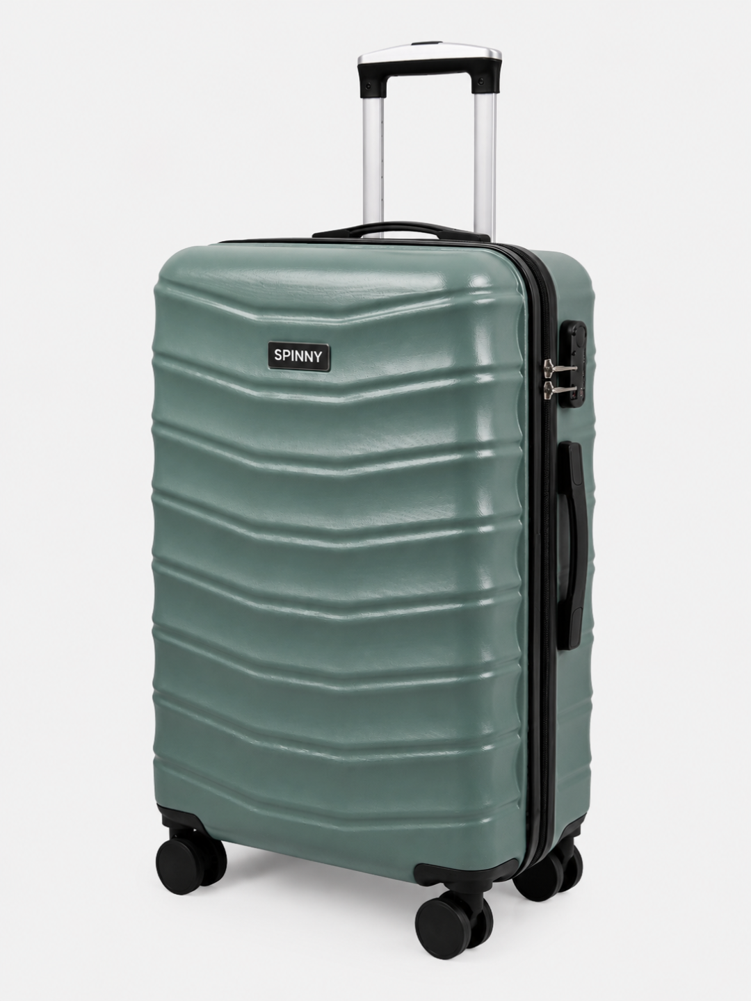 Sage Green PC Trolley Luggage with Black Fitting - Roamer India