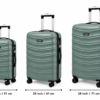 Sage Green PC Trolley Suitcase Front View - Roamer India