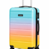 Rainbow Ombre Printed ABS Trolley Luggage - Roamer India