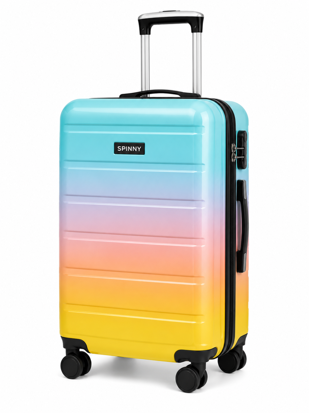 Rainbow Ombre Printed ABS Trolley Luggage - Roamer India