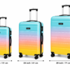 Rainbow Ombre Printed ABS Trolley Suitcase Front View - Roamer India
