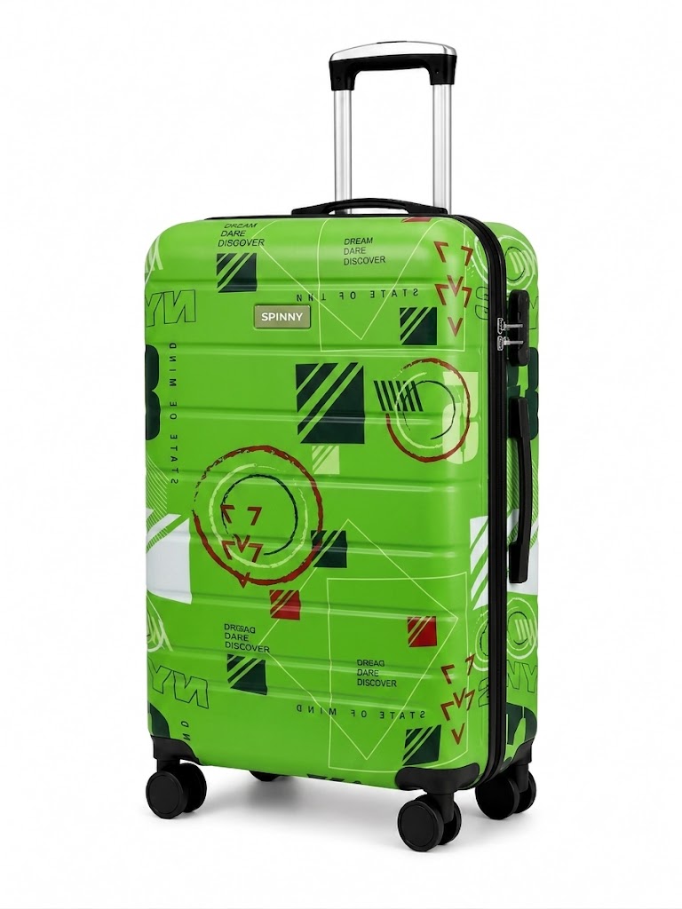 Green Street Art Printed ABS Trolley Luggage - Roamer India