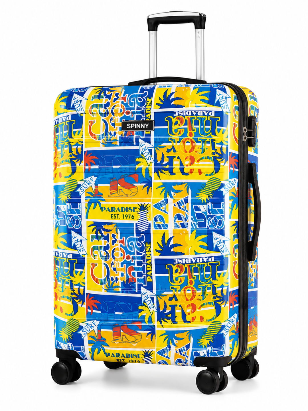 Tropical Paradise Printed ABS Trolley Luggage - Roamer India