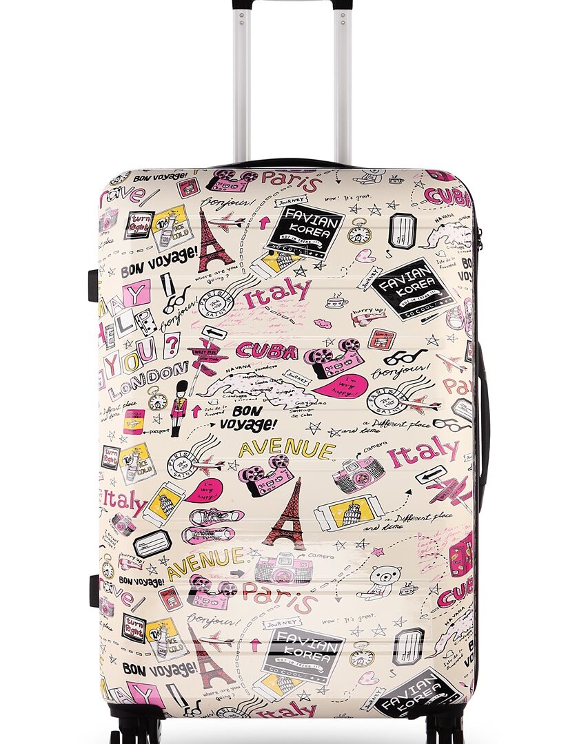 Color Splash Printed Trolley Bag