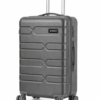 Charcoal Grey ABS Trolley Luggage with Grey Fitting - Roamer India