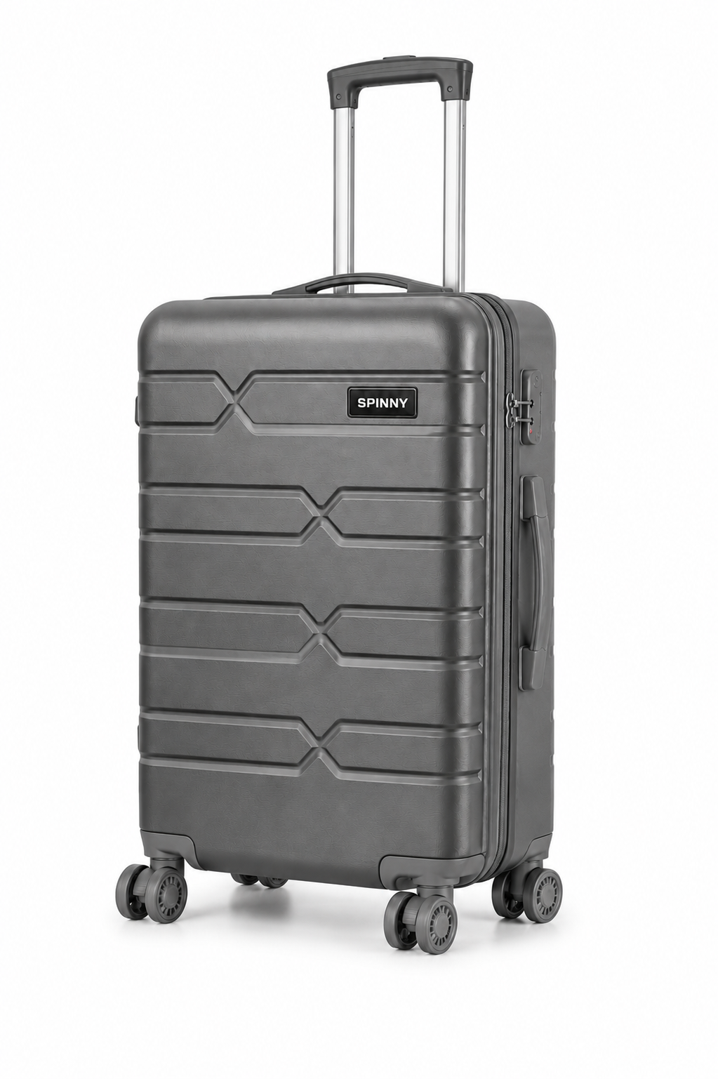 Charcoal Grey ABS Trolley Luggage with Grey Fitting - Roamer India