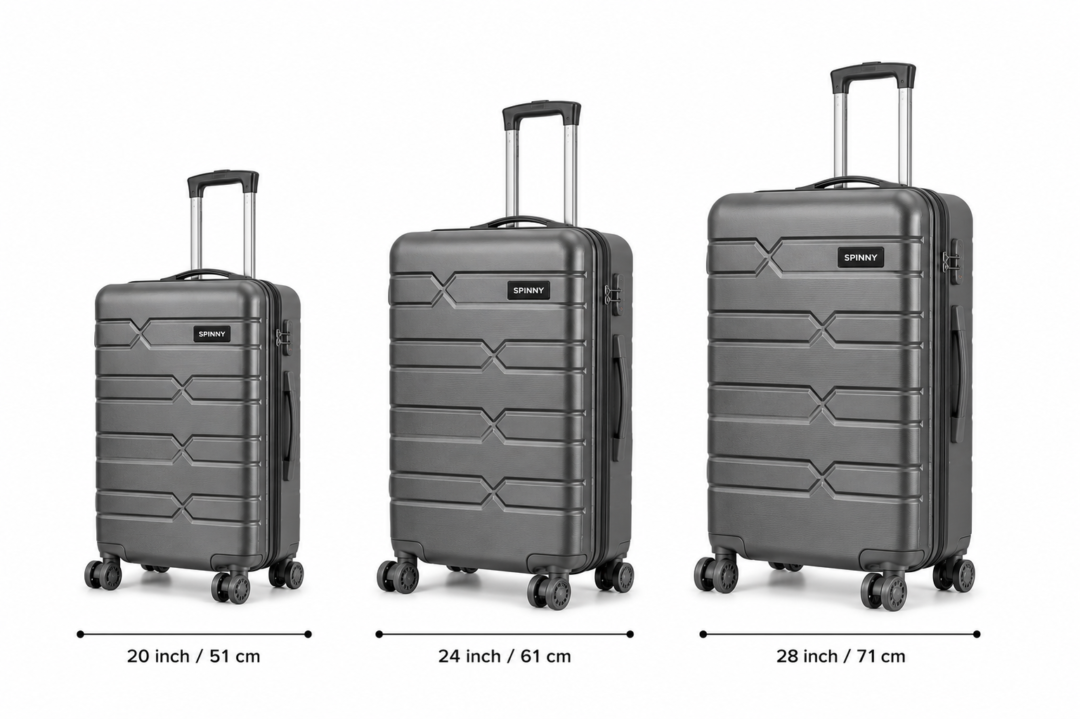 Charcoal Grey ABS Trolley Suitcase Front View - Roamer India