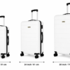 White ABS Trolley Suitcase Front View - Roamer India
