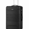 Black ABS Trolley Luggage with Black Fitting - Roamer India