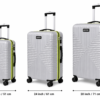 Silver ABS Trolley Suitcase Front View - Roamer India