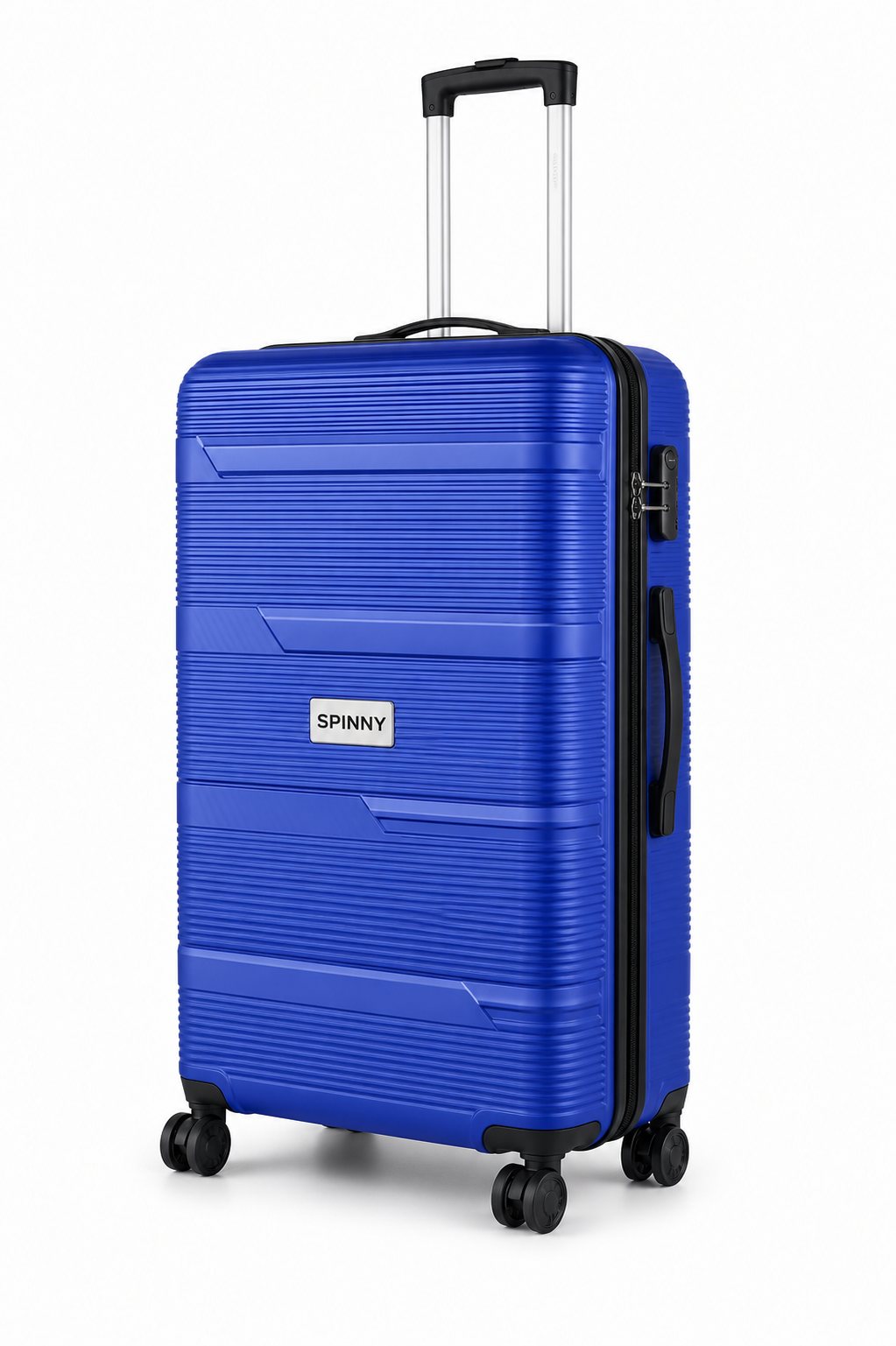 Royal Blue ABS Trolley Luggage with Black Fitting - Roamer India
