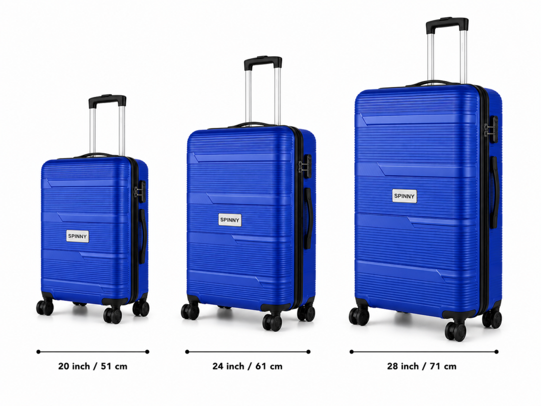 Royal Blue ABS Trolley Suitcase Front View - Roamer India