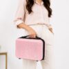 Pink Crackle Print ABS Vanity Box Collection