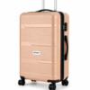 Rose Gold ABS Trolley Luggage with Black Fitting - Roamer India