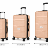 Rose Gold ABS Trolley Suitcase Front View - Roamer India