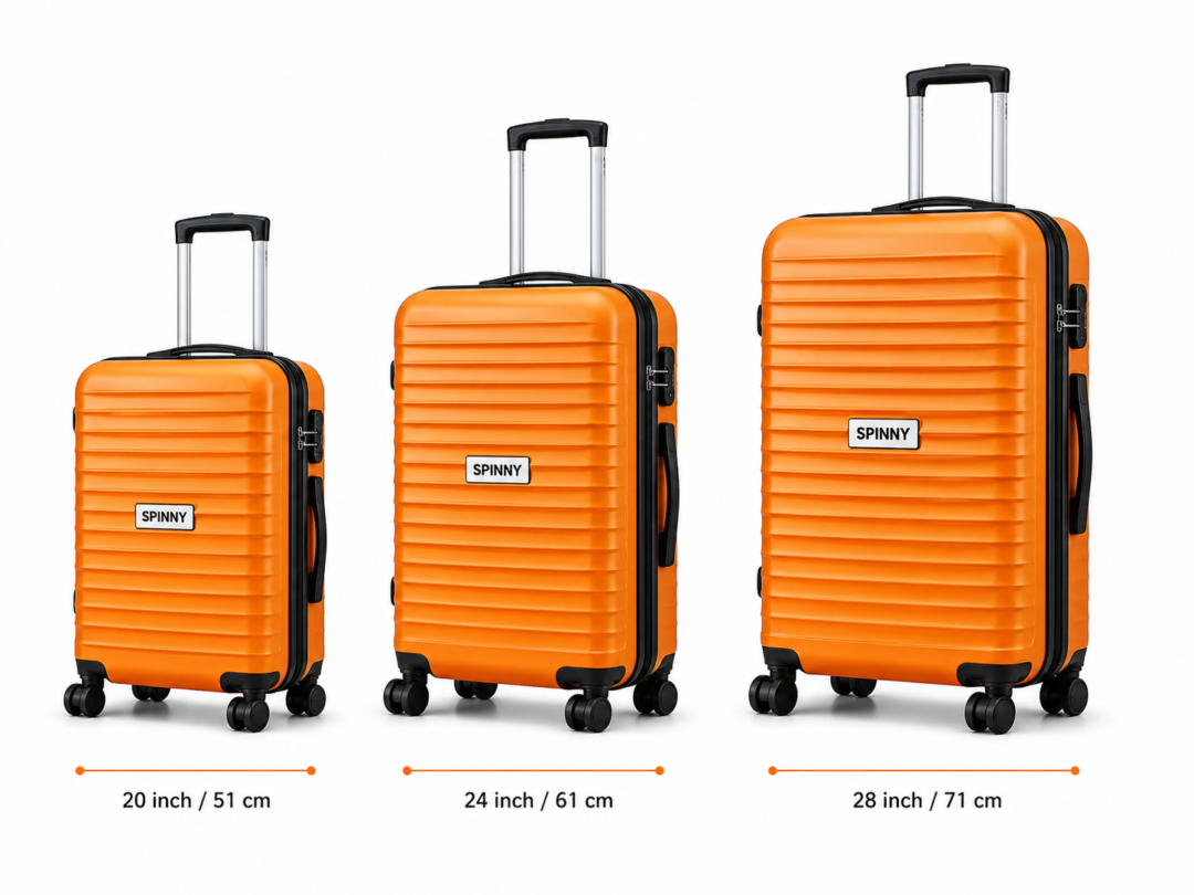Orange Hardshell PC Luggage Set Collection