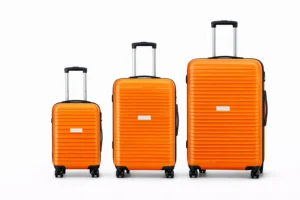 orange hard shell travel trolley bag set lightweight luggage suitcase