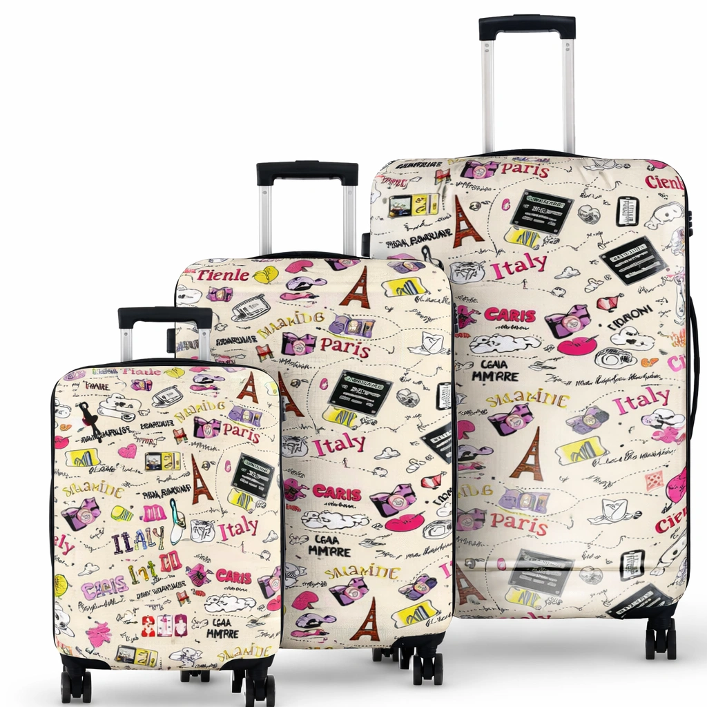 printed trolley bag set manufacturers in India travel luggage suitcase set