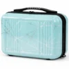 blue hard shell makeup vanity case small travel cosmetic luggage