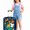 Jungle Animal Printed ABS Kids Trolley Suitcase Front View - Roamer India
