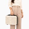Beige Crackle Print ABS Vanity Box Collection