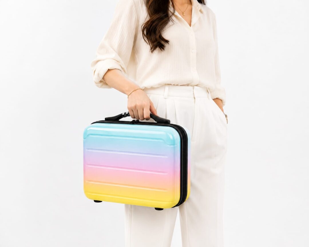 Rainbow Ombre Printed ABS Vanity Box Collection