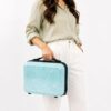 Mint Crackle Print ABS Vanity Box Collection