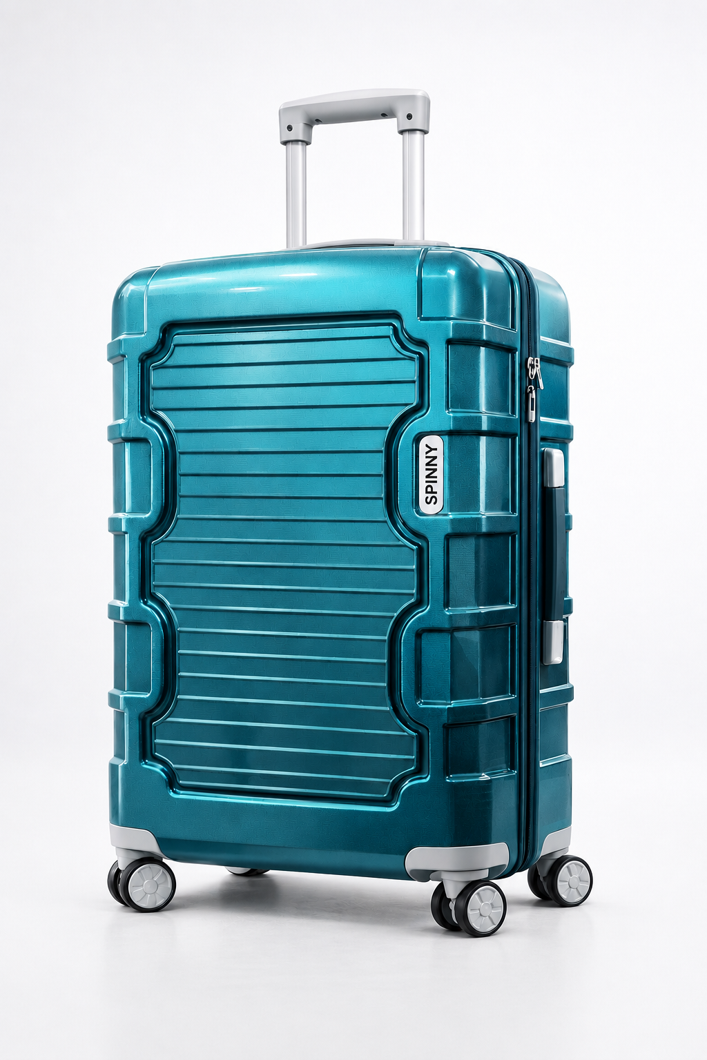 Green PP Trolley Luggage Teal Fitting