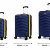 Navy Blue PC Trolley Suitcase Front View - Roamer India