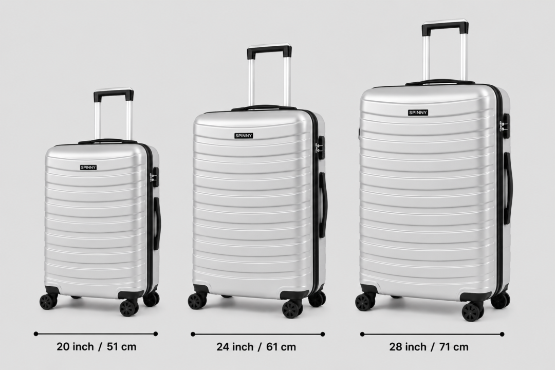Silver PC Trolley Suitcase Front View - Roamer India