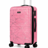 Blush Pink Geometric ABS Spinner Luggage - Roamer India