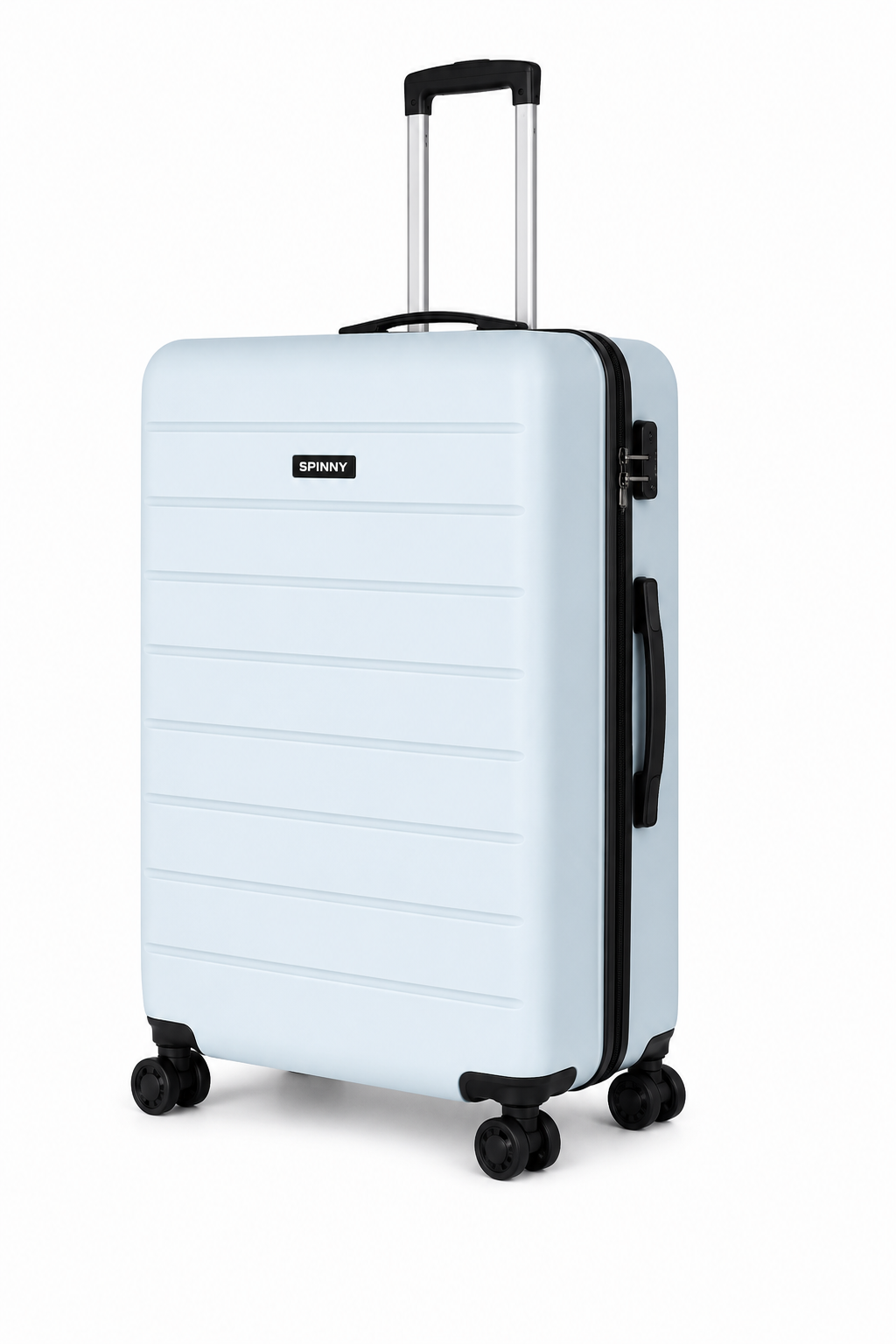 Ice Blue ABS Trolley Luggage with Black Fitting - Roamer India