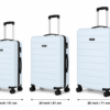 Ice Blue ABS Trolley Suitcase Front View - Roamer India