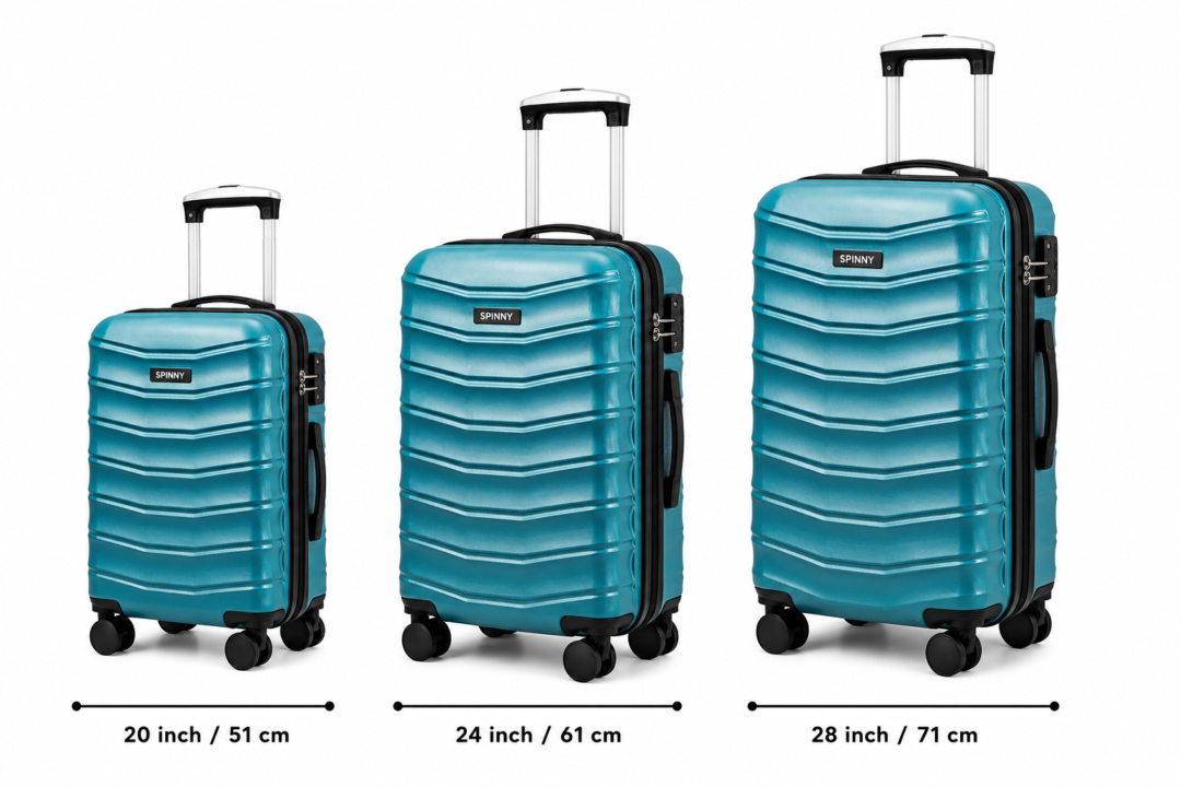 Teal PC Trolley Suitcase Front View - Roamer India