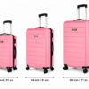 Pink ABS Trolley Suitcase Front View - Roamer India