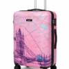 Pink London Bridge Printed ABS Trolley Luggage - Roamer India