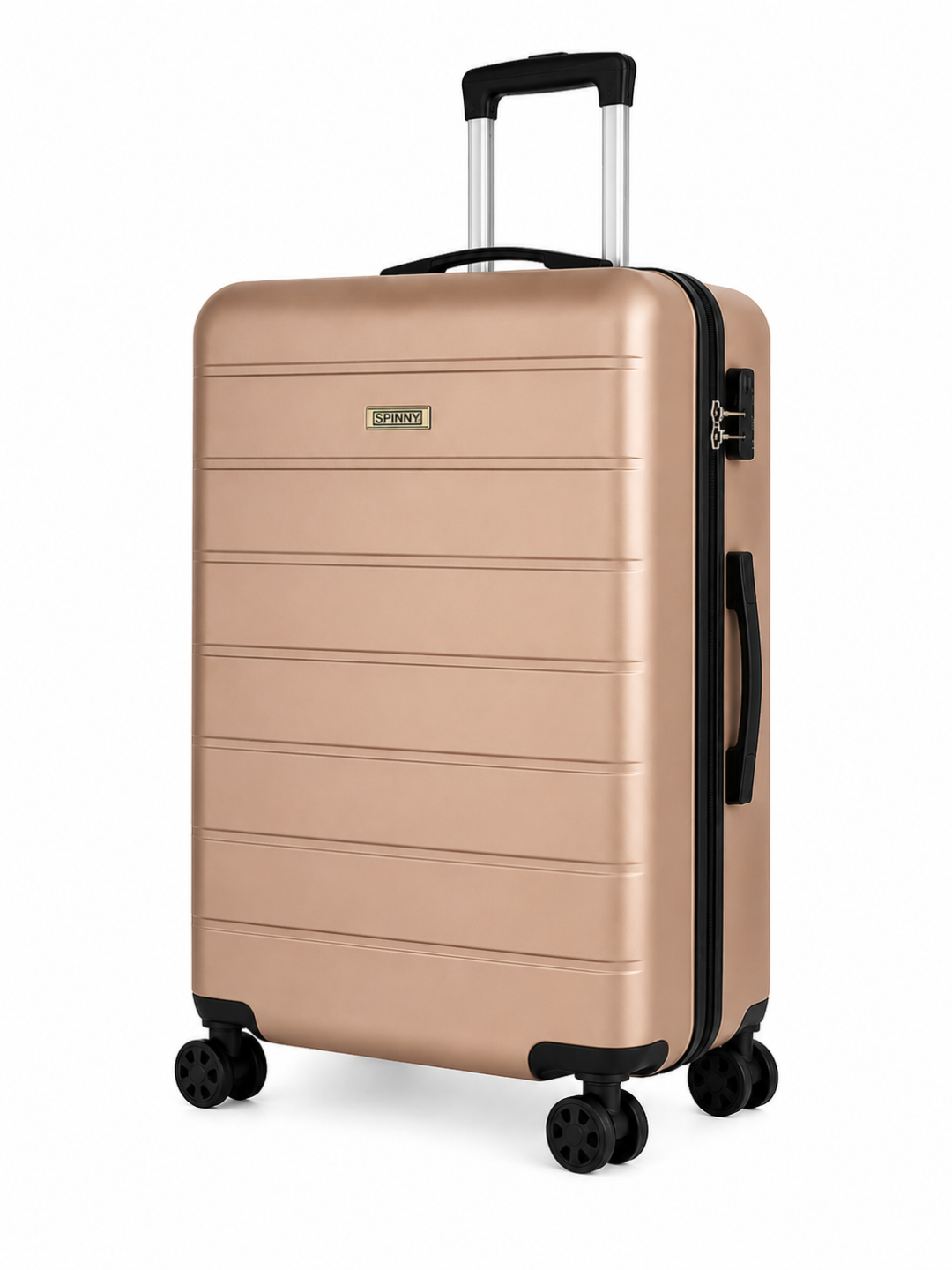 Champagne Beige ABS Trolley Luggage with Black Fitting - Roamer India