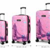 Pink London Bridge Printed ABS Trolley Suitcase Front View - Roamer India