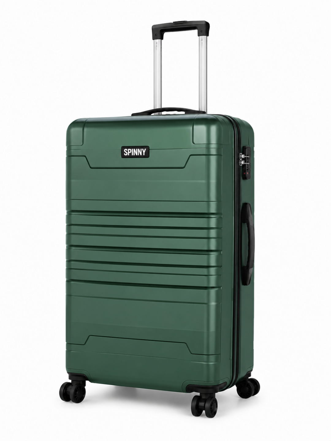 Forest Green ABS Trolley Luggage with Black Fitting - Roamer India