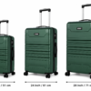 Forest Green ABS Trolley Suitcase Front View - Roamer India