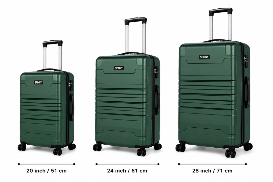 Forest Green ABS Trolley Suitcase Front View - Roamer India