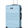 Sky Blue ABS Trolley Luggage with Black Fitting - Roamer India