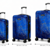 Gold Crackle Marble Printed ABS Trolley Suitcase Front View - Roamer India