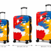 Multicolor Splatter Printed ABS Trolley Suitcase Front View - Roamer India