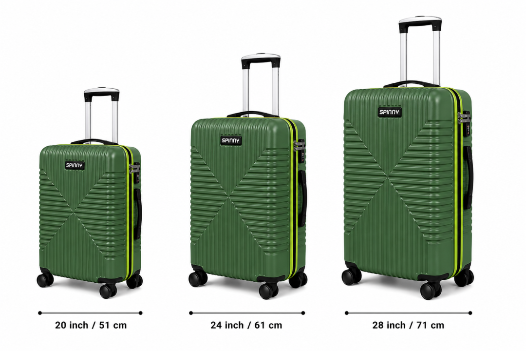 Green ABS Trolley Suitcase Front View - Roamer India