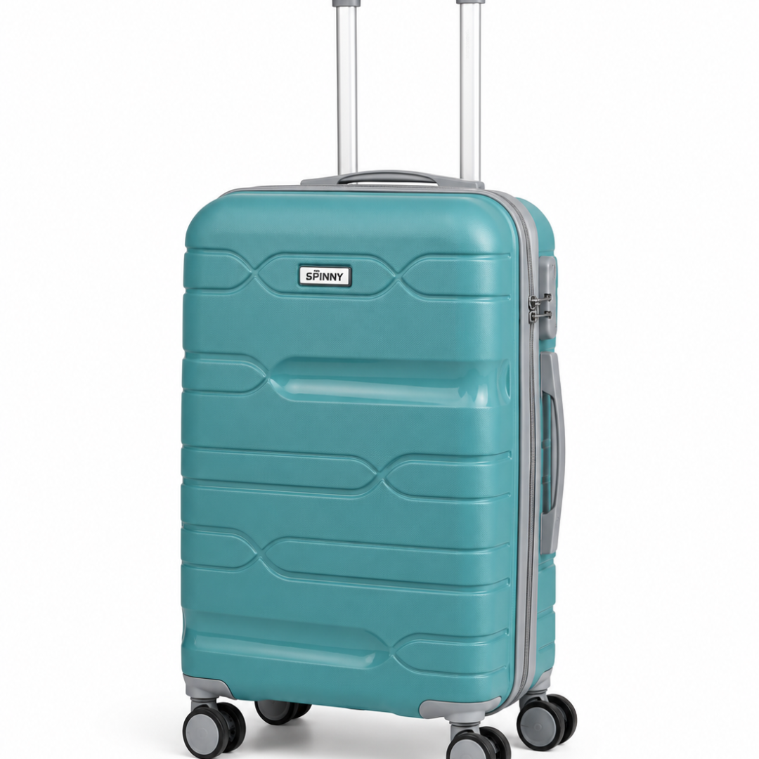 sky blue trolley luggage bag