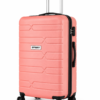 Coral Pink ABS Trolley Luggage with Black Fitting - Roamer India