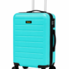 Turquoise Kids ABS Trolley Luggage with Black Fitting - Roamer India