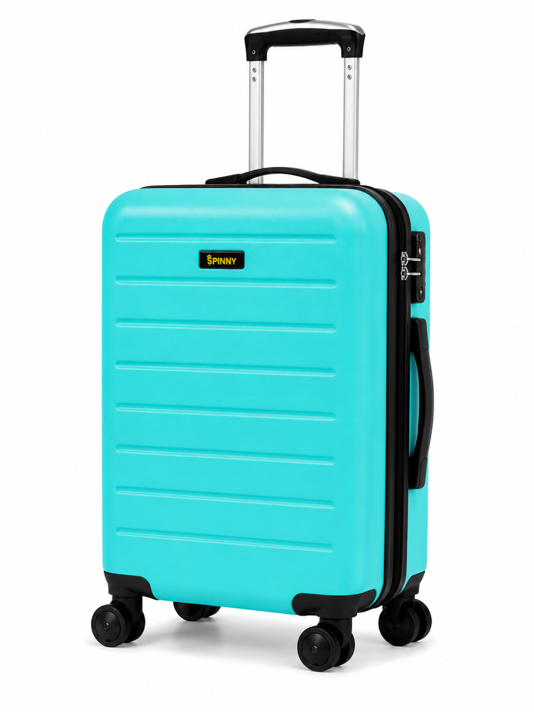 Turquoise Kids ABS Trolley Luggage with Black Fitting - Roamer India
